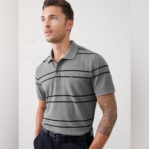 NWOT Banana Republic Men's Green Blue Stripes Polo Shirt